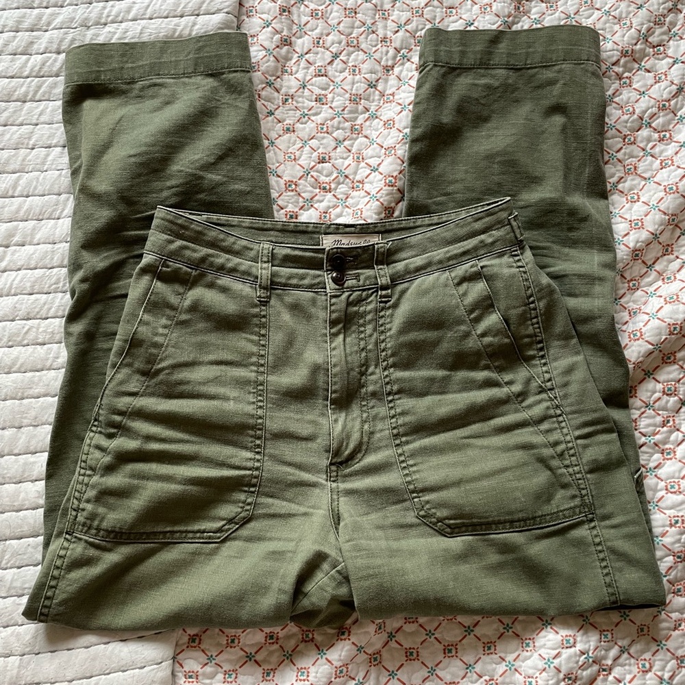 Madewell Olive Green Utility Pants Size 25